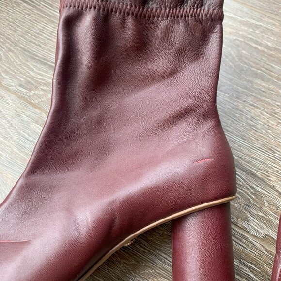 Nanette Lepore Burgundy booties women's size 8.5 - Picture 5 of 5